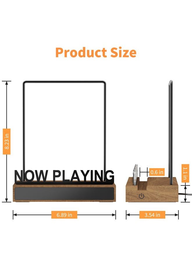 KORRTFID Now Playing Vinyl Record Stand, Light Up Vinyl Record Display Stand with RGB Sound Control Pickup Rhythm Lights Bar, Warm White Light with Fingerprint-Proof Acrylic Letters - Image 4
