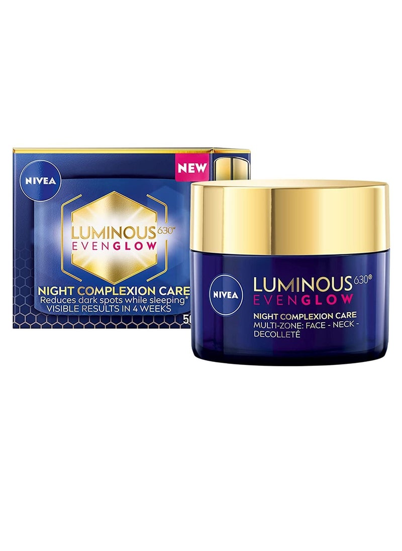 Nivea - Nivea, Luminous 630 Night Face Cream, Brightening and Anti-Dark Spots, 50ml - Image 1