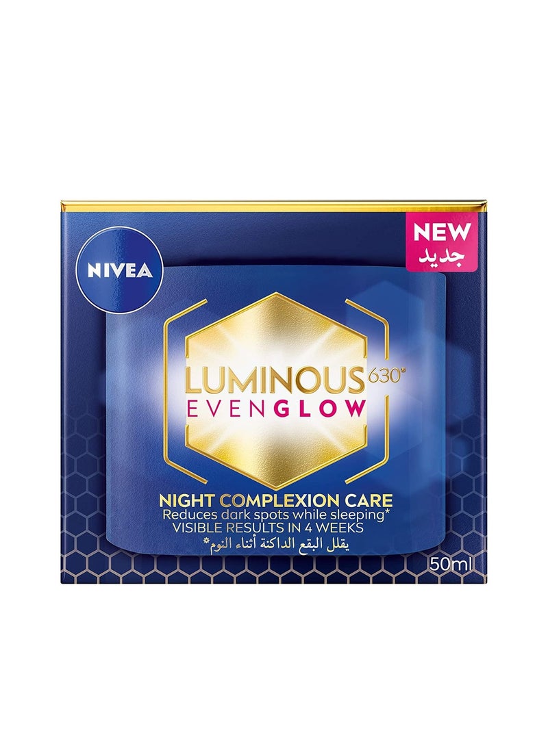 Nivea - Nivea, Luminous 630 Night Face Cream, Brightening and Anti-Dark Spots, 50ml - Image 1