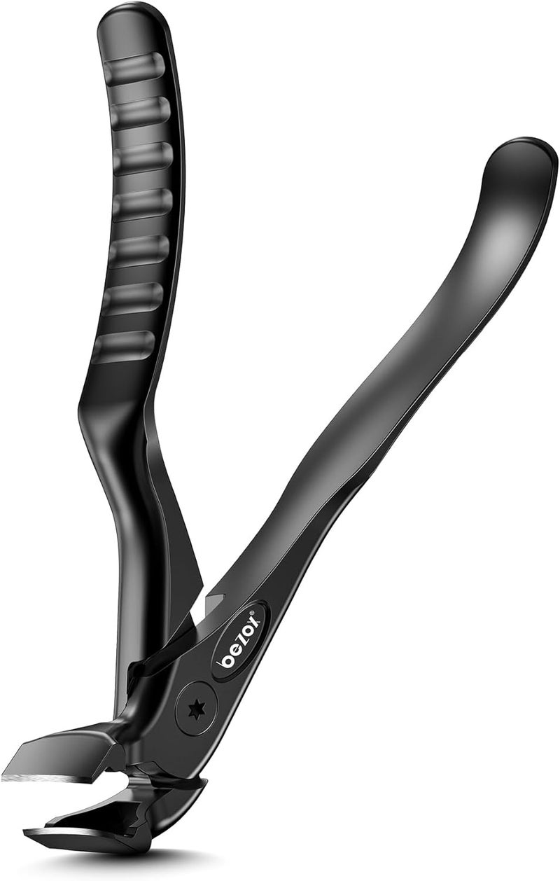 BEZOX Ergonomic Nail Clipper for Seniors Long Handle Nail Clippers with Catcher Toenail Clipper for Thick Toenails and Fingernails Precision Nail Trimmer for Men and Women