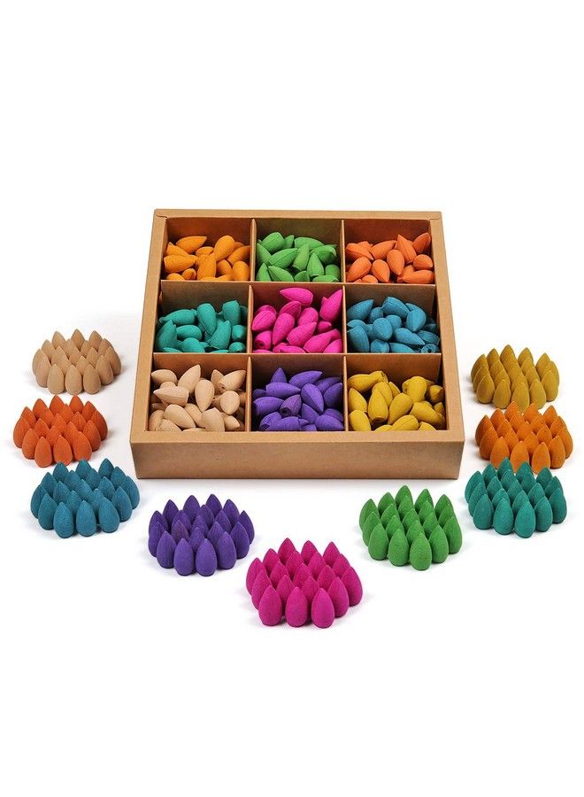 OTOFY Backflow Incense Cones 360 Pcs Of 100% Natural Scents Waterfall Incense Rose Tulip Jasmine Lavender Rose For Backflow Incense Burner Holder Natural ; Meditation & Yoga Gift - Image 2
