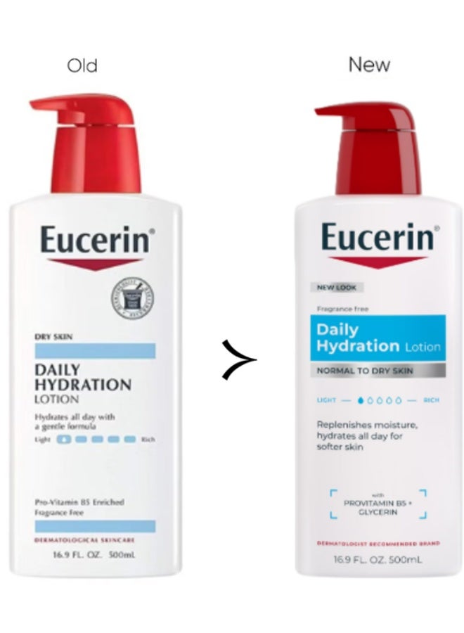 Eucerin Daily Hydration Body Lotion Unscented Body Lotion For Sensitive Dry Skin Holiday Gifts For Self Care Original 500 ml