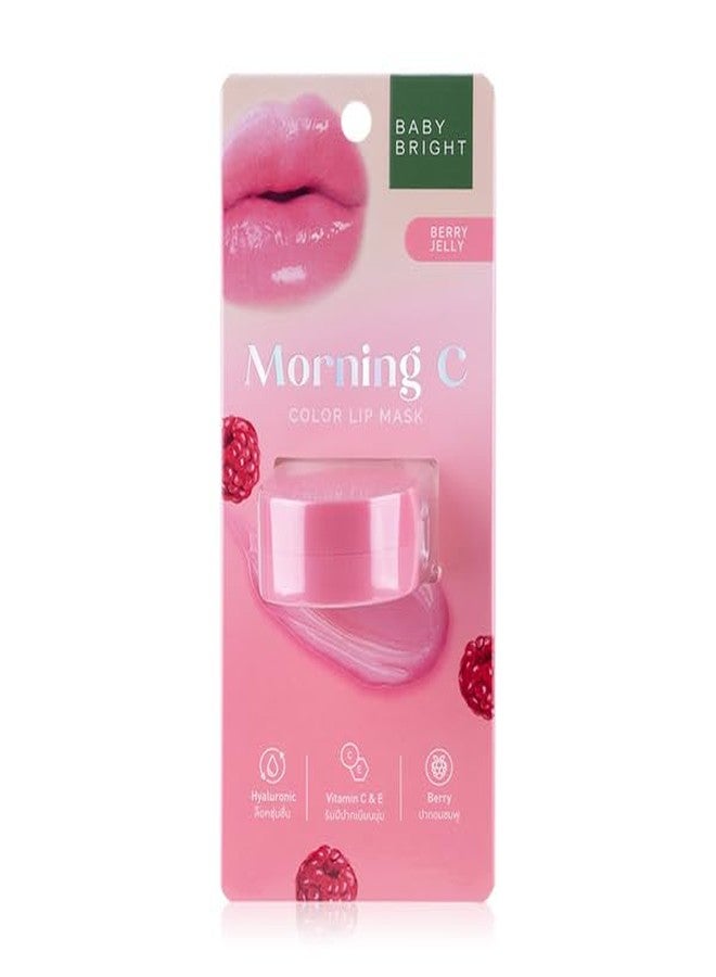 VIRAVIN HOUSEWARE Baby Bright Morning C Color Lip Mask, Berry Jelly, Hyaluronic Acid, Vitamin C & E, Berry Extract - Image 1