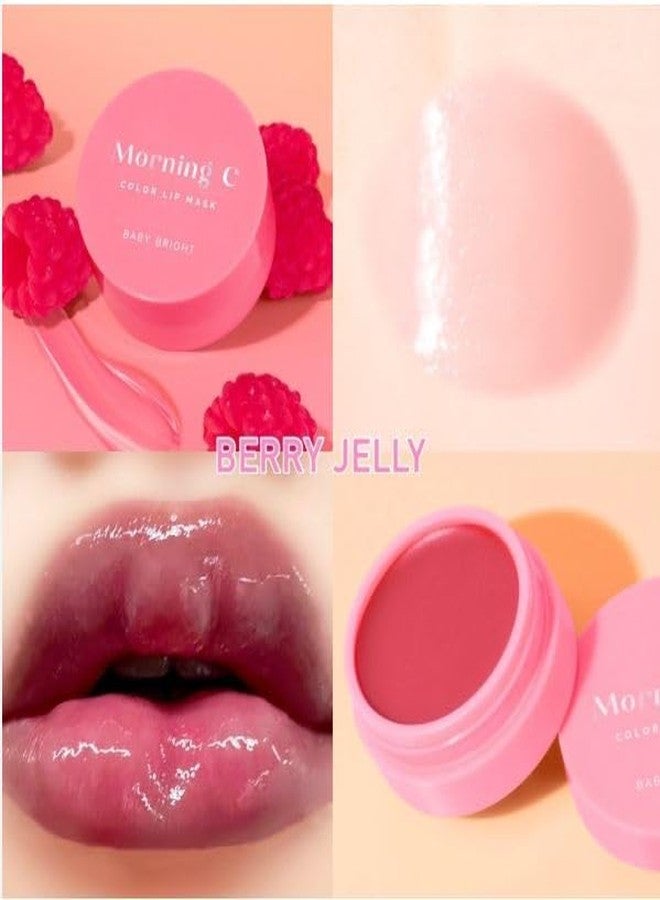VIRAVIN HOUSEWARE Baby Bright Morning C Color Lip Mask, Berry Jelly, Hyaluronic Acid, Vitamin C & E, Berry Extract - Image 4