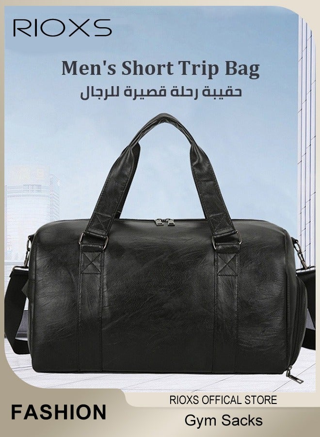 RIOXS Gym Sacks,Gym Bag With Shoes Compartment,Portable Handbag/Shoulder Bag, For Men Womenl,Large Capacity Luggage Bag For Fitness Travel Sport Yoga,Outdoor Sport Duffel Bag - Image 2