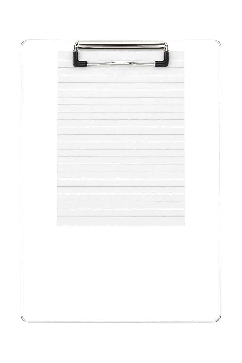 Skrill Premium Acrylic A4 Size Examination Writing Pad, Paper Clipboard,Writing Pad, Exam Board, Clear Transparent - Image 1