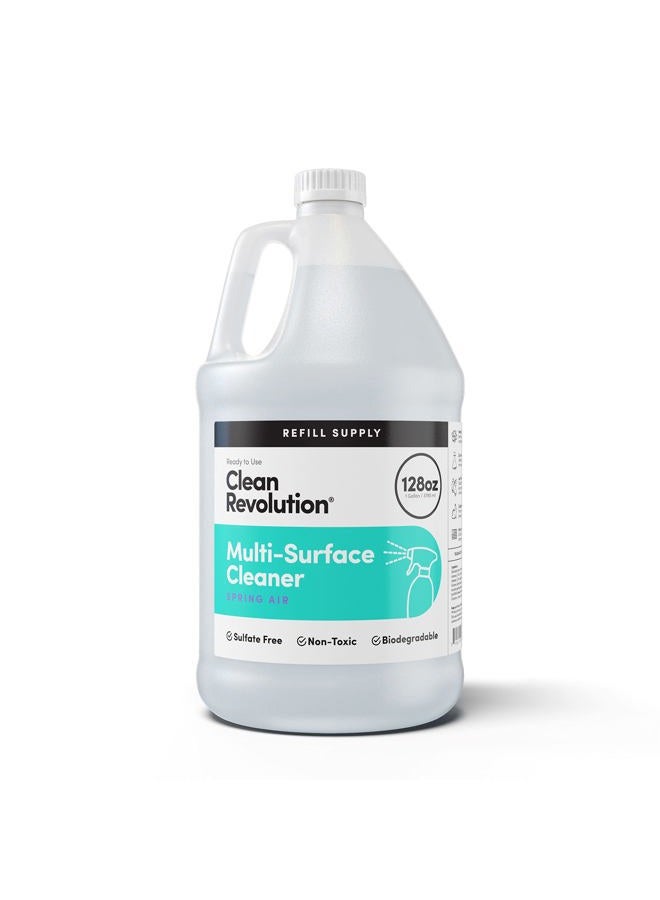 Clean Revolution Multi-Surface Cleaner Refill Supply | Non-Toxic, Eco-Friendly & Plant-Based | Ready To Use | Spring Air | 128 Fl Oz (1 Gallon) - Image 1