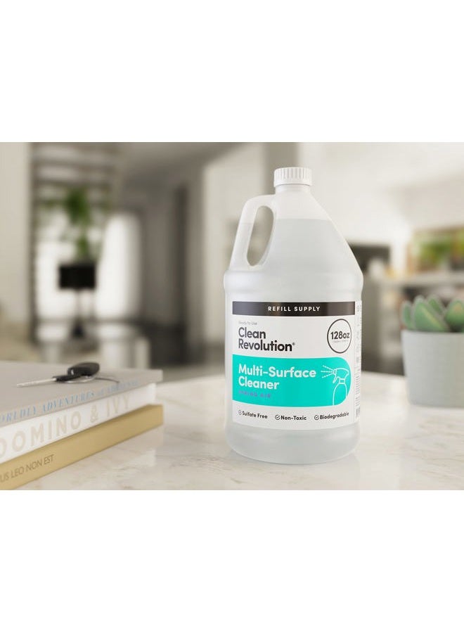 Clean Revolution Multi-Surface Cleaner Refill Supply | Non-Toxic, Eco-Friendly & Plant-Based | Ready To Use | Spring Air | 128 Fl Oz (1 Gallon) - Image 2