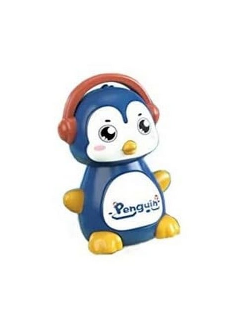Bluebell Blue penguine 360 Degree Rotation Head Animal Sliding Cartoon Press go, Walking Penguin Press and Run Toys Customized Kids 360 Degree Press and Go Inertial Toy (Penguin)