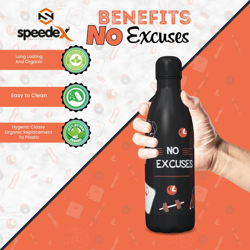 SPEEDEX Thermos Bottle - 500 ML Vacuum Insulated Stainless Steel for Kids, Men, Women - Thermosteel Bottle Ideal for School, Office, Travel Flask for Hot & Cold Beverages - Printed - Image 3