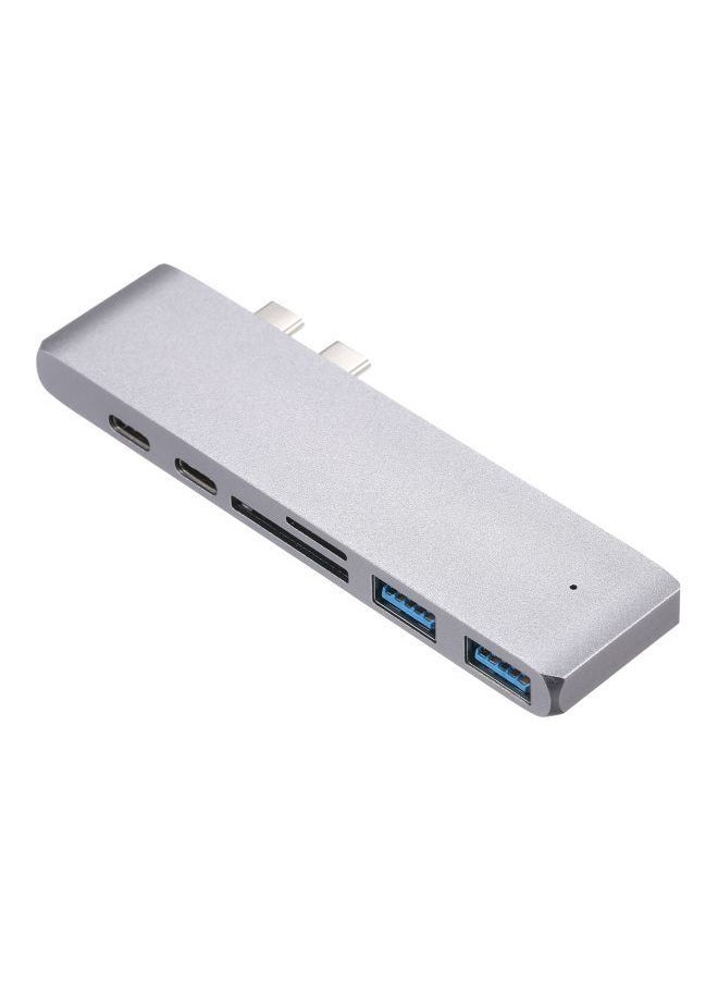 نيبمينينت - موزع USB 7 في 1 فضي - Image 1