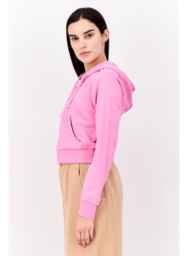 adidas Originals Women Sportswear Fit Long Sleeves Outdoor Hoodie, Pink  - Image 2