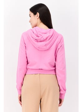 adidas Originals Women Sportswear Fit Long Sleeves Outdoor Hoodie, Pink  - Image 3