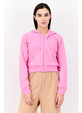 adidas Originals Women Sportswear Fit Long Sleeves Outdoor Hoodie, Pink  - Image 1