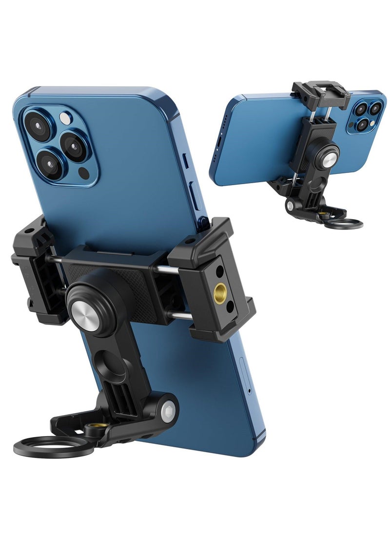 Y&D Phone Tripod Adapter, Adjustable Adapter with Cold Shoe for Cell Phone, Plastic Holder Clamp, 360° Rotatable Stand iPhone and Android Smartphone  - Image 1