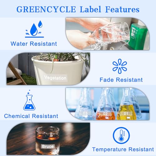 GREENCYCLE 2 Pack White on Clear Tape Compatible for Dymo D1 Label Maker Refills 45020 S0720600 12mm Label Tape Refills 1/2 Inch x 23 Feet for LabelManager 160 280 210D 360D 420P PnP 220P 260P 500TS - Image 4