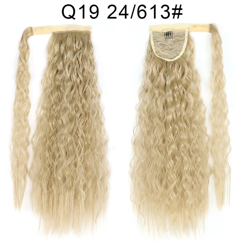 Generic Xuchang Magic Tape Corn Curly Ponytail Extension Q19  24/613#