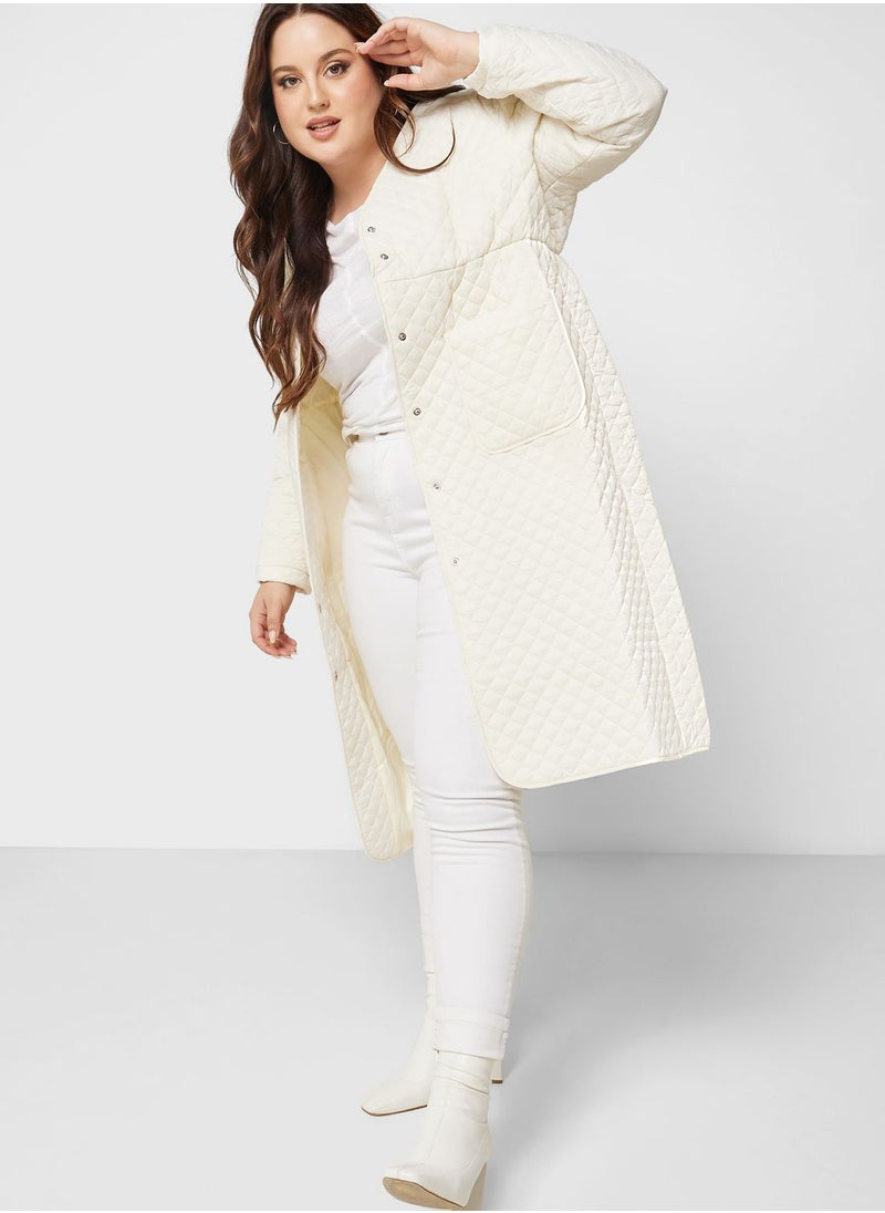 Ginger Plus - Pocket Detail Quilted Jacket - Image 1