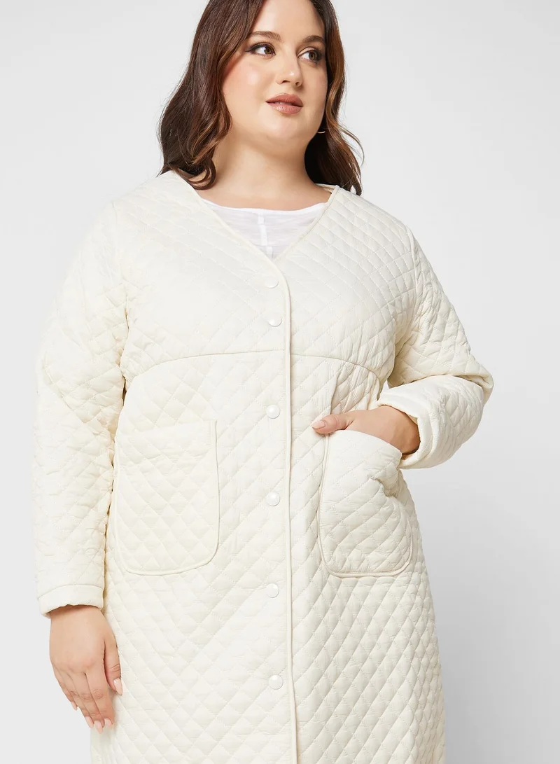 Ginger Plus Pocket Detail Quilted Jacket