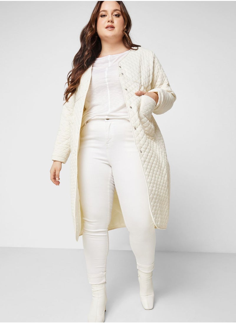 Ginger Plus - Pocket Detail Quilted Jacket - Image 1