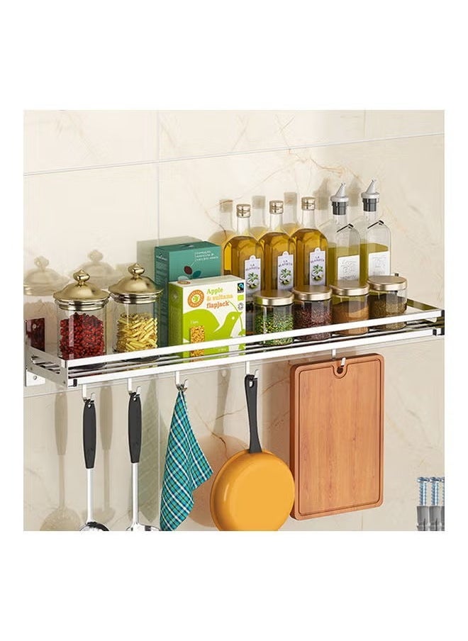 Beauenty Punch-Free Stainless Steel Wall-mounted Kitchen Racks Silver  - Image 1