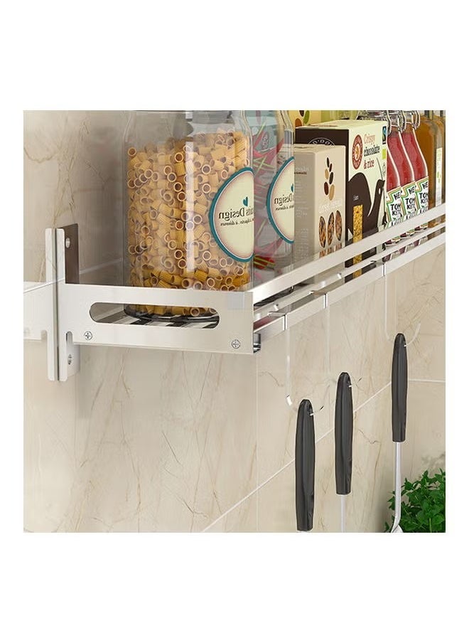 Beauenty Punch-Free Stainless Steel Wall-mounted Kitchen Racks Silver  - Image 3