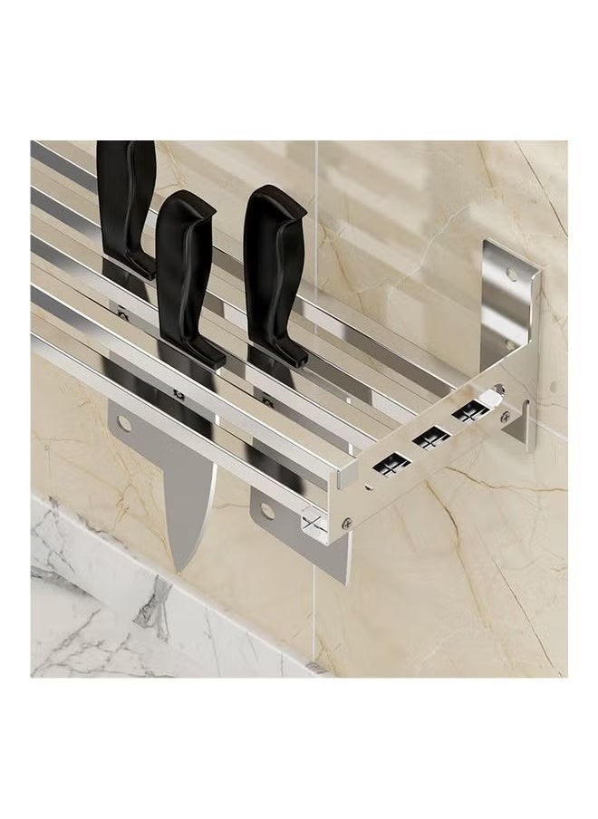 Beauenty Punch-Free Stainless Steel Wall-mounted Kitchen Racks Silver  - Image 4