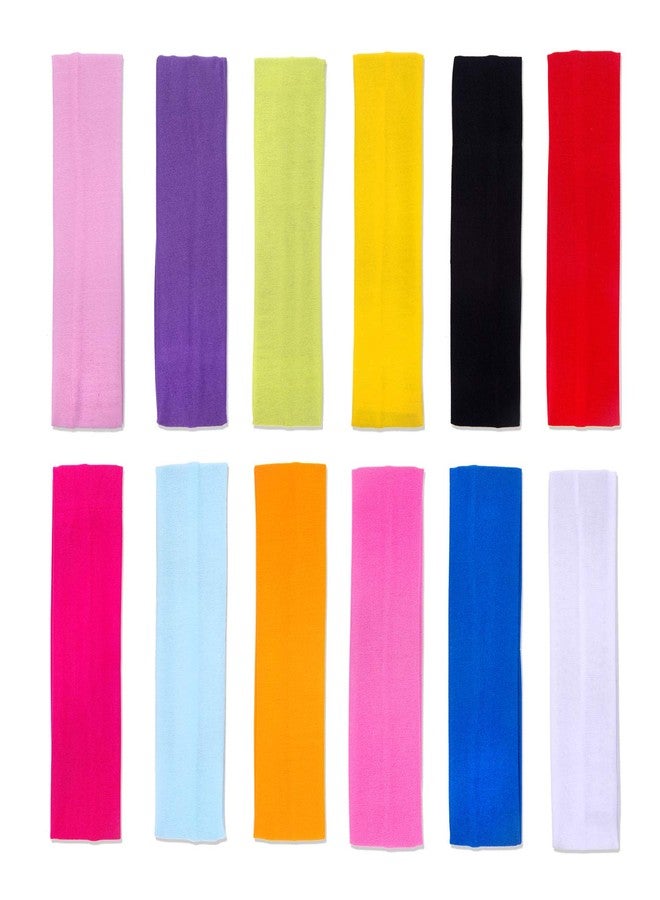 DERAYEE Women Yoga Hair Bands, 12 Colors Soft Elastic Headbands for Sport Workout Head wrap accessories - Image 1