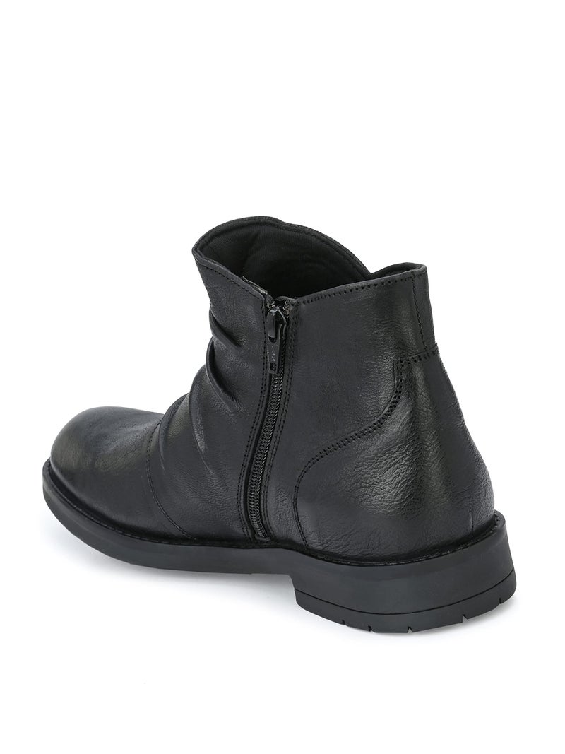 Delize Leather- Blackmen’s matt Tumbled Leather Ankle Boots 61583-8 - Image 4