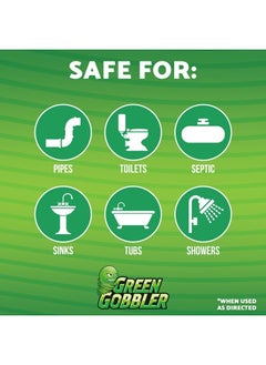 GREEN GOBBLER Ultimate Main Drain Opener | Drain cleaner Hair Clog Remover | Works On Main Lines, Sinks, Tubs, Toilets, Showers, Kitchen Sinks | 64 fl. oz.  - Image 4