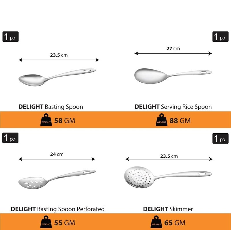 RJ kitchenware Store طقم عشاء ستانلس ستيل ديللايت (90 قطعة) من متجر RJ للأدوات المنزلية - Image 4