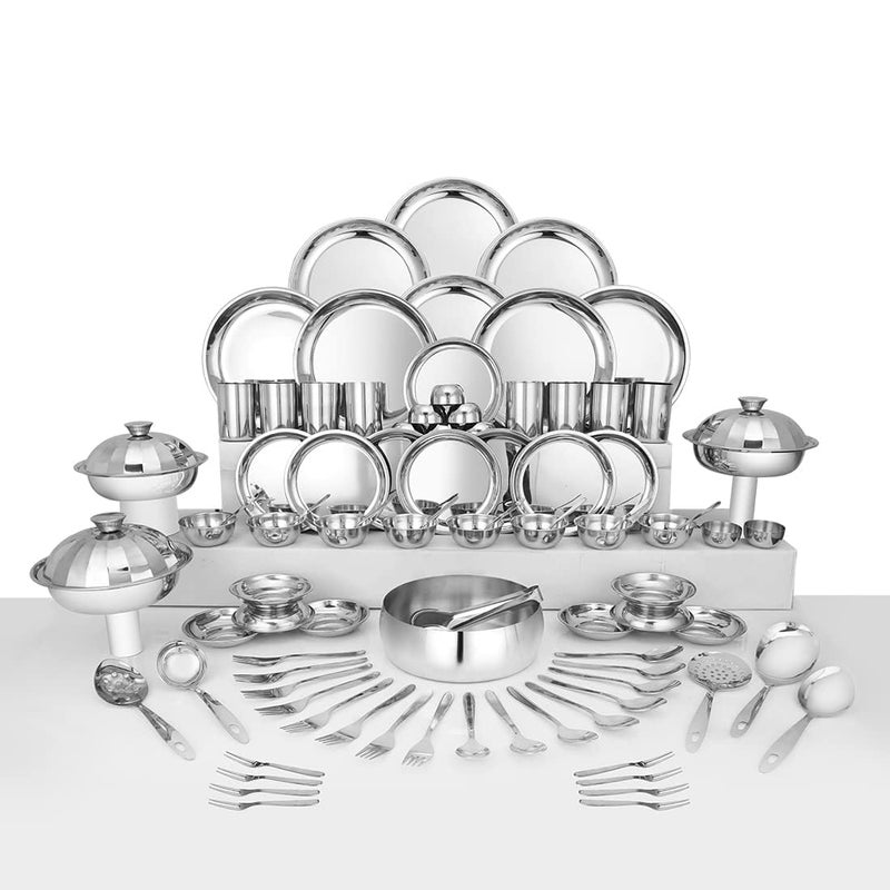 RJ kitchenware Store طقم عشاء ستانلس ستيل ديللايت (90 قطعة) من متجر RJ للأدوات المنزلية - Image 1