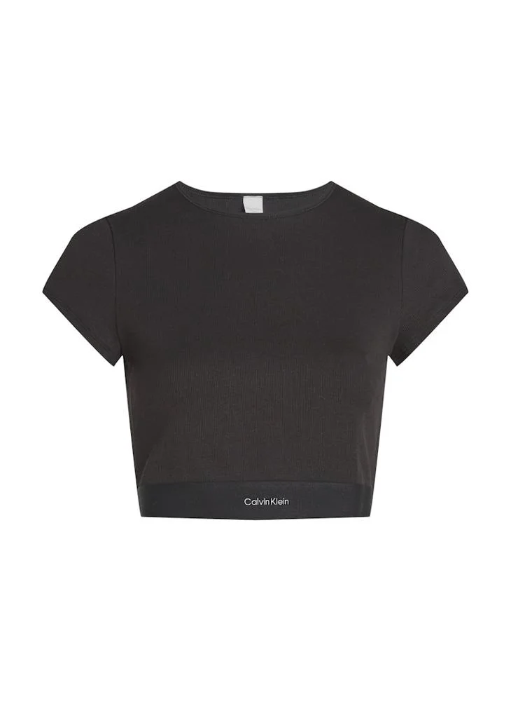 CALVIN KLEIN Logo Crop Loungewear Top