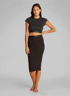 CALVIN KLEIN Logo Crop Loungewear Top  - Image 4