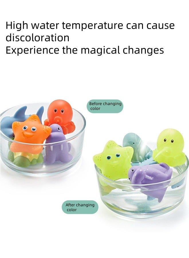 سماوي روك رذاذ المياه طفل حمام تغيير لون في المياه الدافئة ملونة دائمة لعبة - Image 4