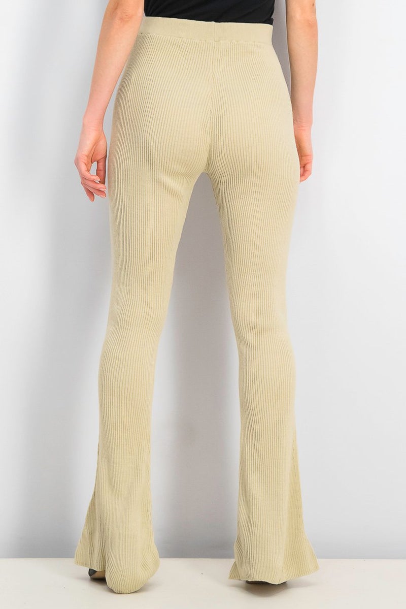 TOPSHOP Women Textured Frame Slim Fit Pants, Beige  - Image 3