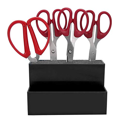 Betued Professional Salon Scissors Holder Rack, Black, 12-Compartment, Hair Styling Tool Holder - Image 5