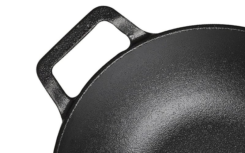 ATEVON Pre-Seasoned Cast Iron Kadai, 9 Inch, 1.5 kg, Gas Compatible, Non-Stick - Image 4