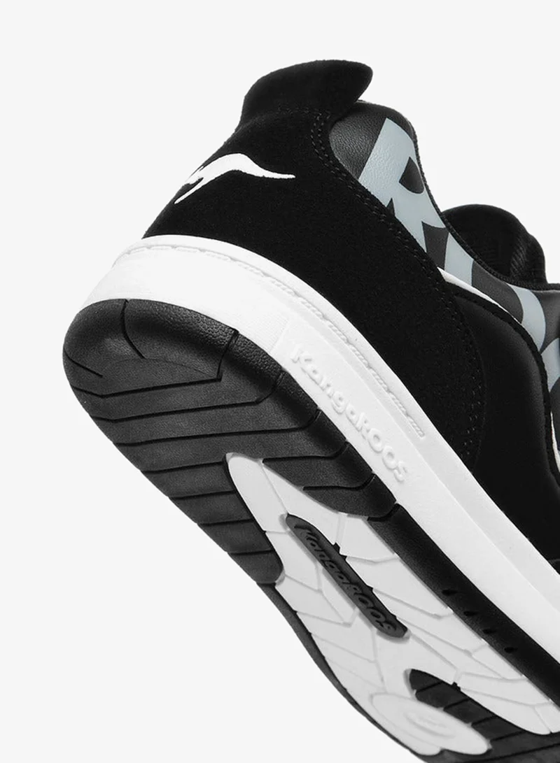 kangaROOS BLACK Women'S Logo Print Sneakers With Hook And Loop Closure for Women | Best Price UAE