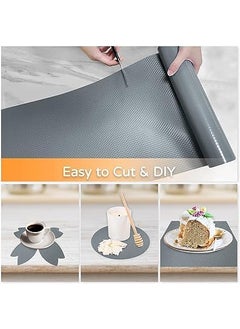 Minitul 4 Pcs Refrigerator Liners MayNest Washable Mats Covers Pads Home Kitchen Gadgets Accessories Organization for Top Freezer Glass Shelf Wire Shelving Cupboard Cabinet Drawers Multicolour  - Image 5