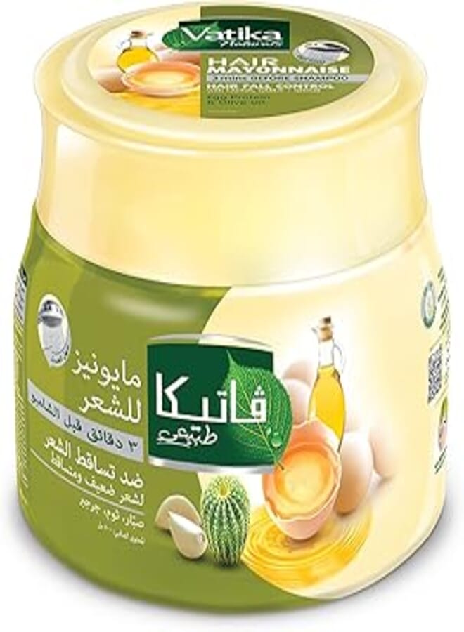 Vatika Naturals Hair Fall Control Hair Mayonnaise 500ml | Cactus, Garlic & Gergir | For Weak & Falling Hair
