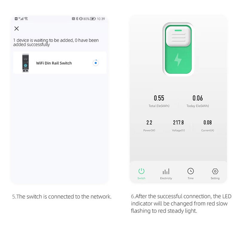 Tuya WiFi Intelligent Circuit Breaker Wireless Remotes Control Switch Mobilephone APP Remotes Viewing Intelligent Home Circuit Breaker Timing Countdown Loop Timing Modes with Metering Compatible with - Image 3