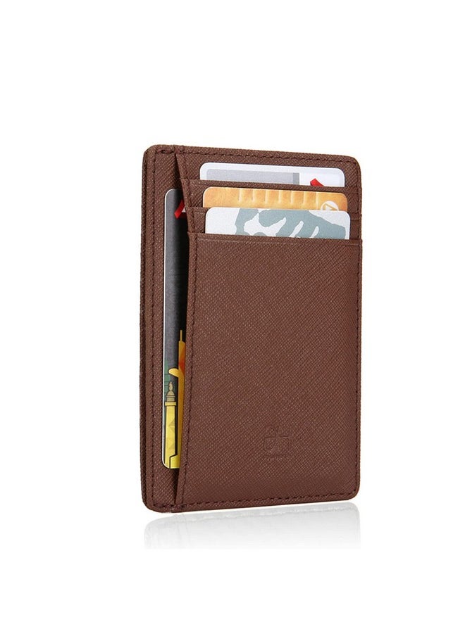 GH GOLD HORSE - Slim Rfid Blocking Card Holder Minimalist Leather Front Pocket Wallet For Women - Image 1