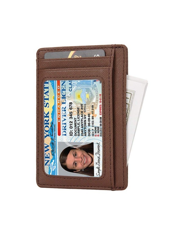 GH GOLD HORSE - Slim Rfid Blocking Card Holder Minimalist Leather Front Pocket Wallet For Women - Image 1