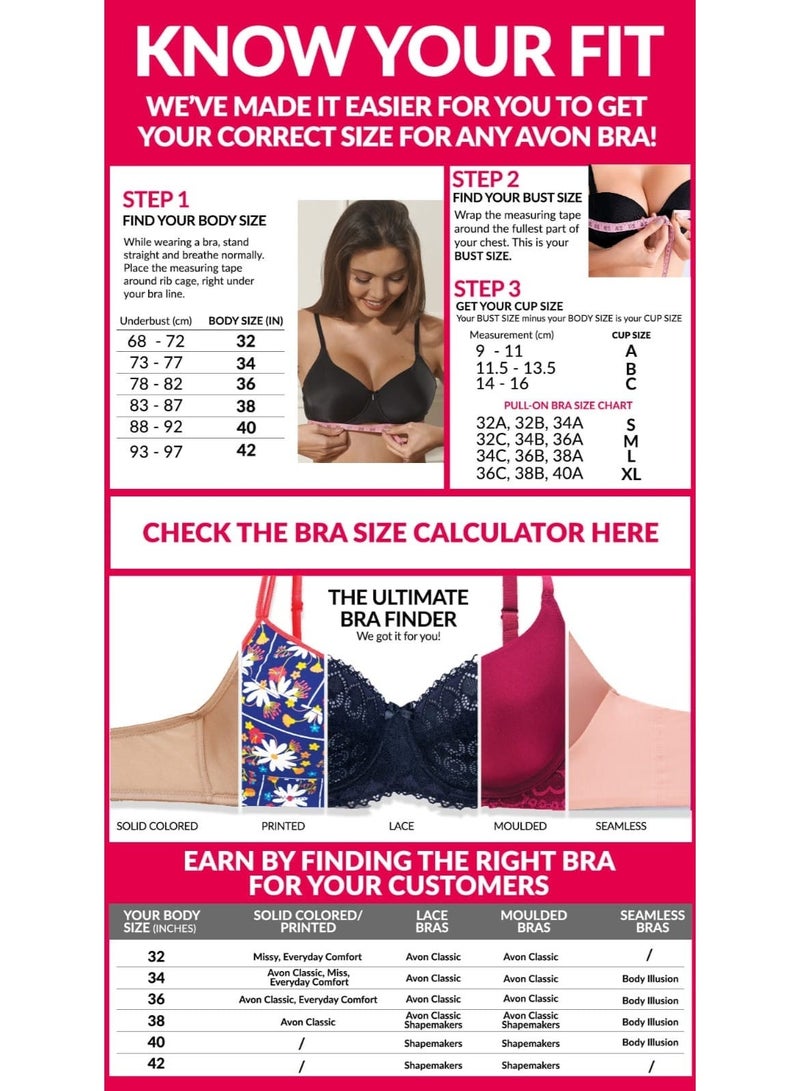 avon products Erin Underwire Printed Full Cup Bra - Image 2