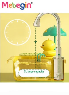 MEBEGIN 2 in 1 Toy Sink Playset, Large-capacity Play Sink with Running Water, Kitchen Sink Toys with Upgraded Faucet, Pretend Kitchen Playset with Rich Accessories, Kids Role Play Dishwasher Toy, Creative Duck Fishing Toys, Ideal Gift for Kids Aged 3+  - Image 3