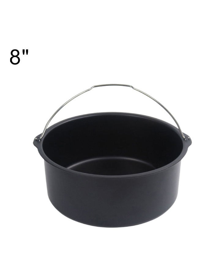 NIBEMINENT Non Stick Handle Round Cake Baking Pan Black 8inch  - Image 1