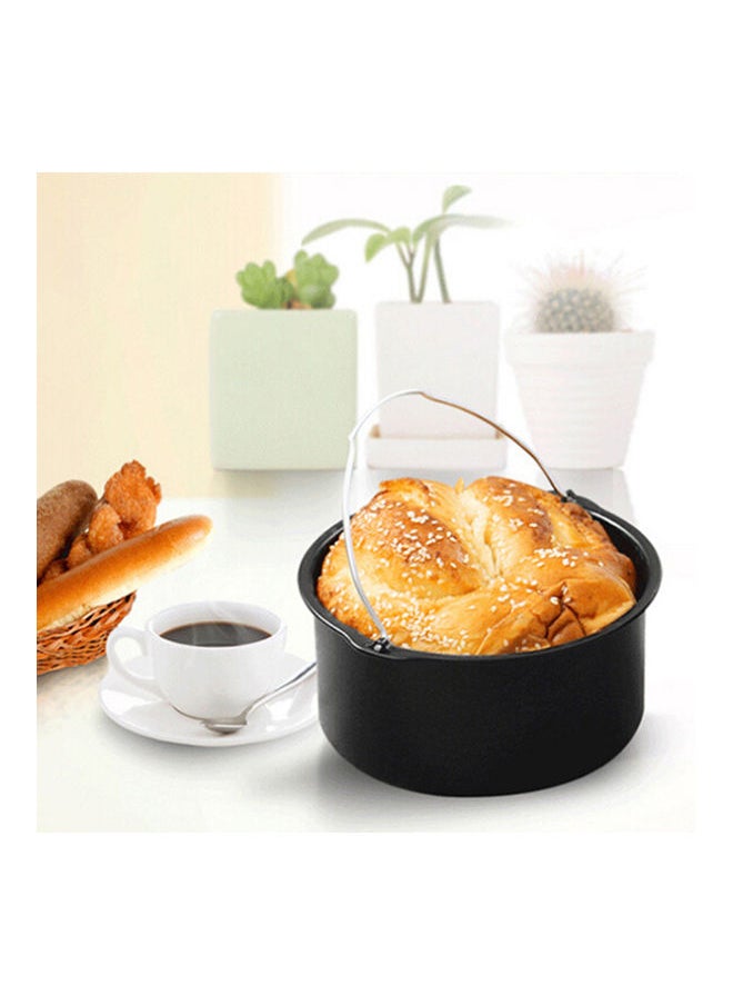 NIBEMINENT Non Stick Handle Round Cake Baking Pan Black 8inch  - Image 2