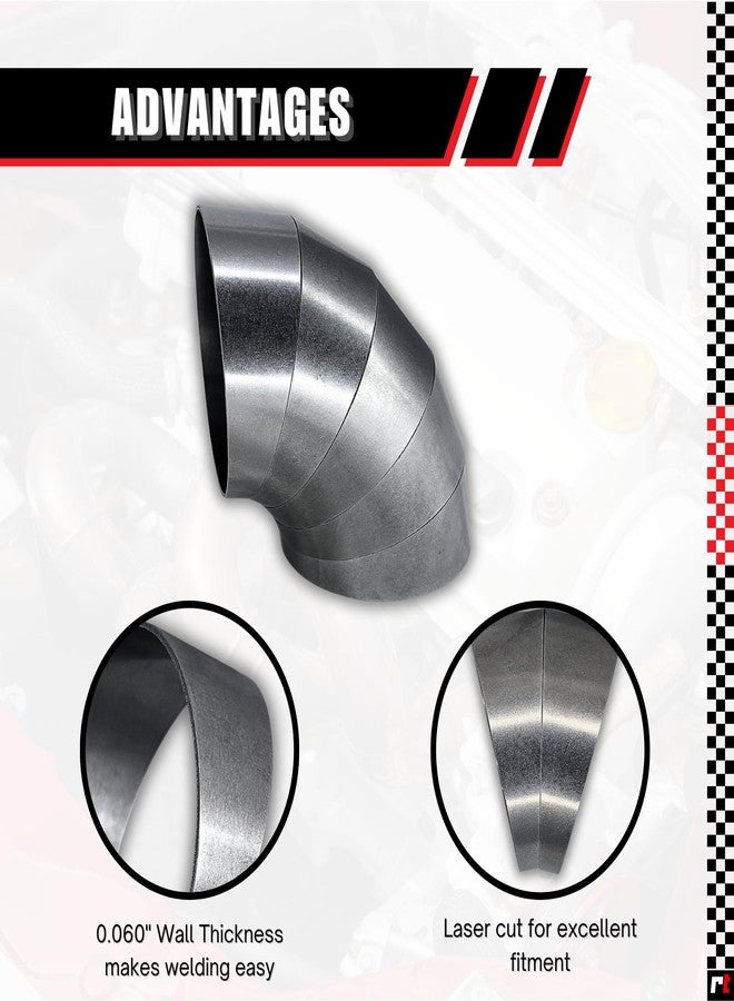 REMTUNE 90 degree 3" 304 Stainless Steel Pie Cuts - Laser Cut and Deburred 5pcs - Image 5