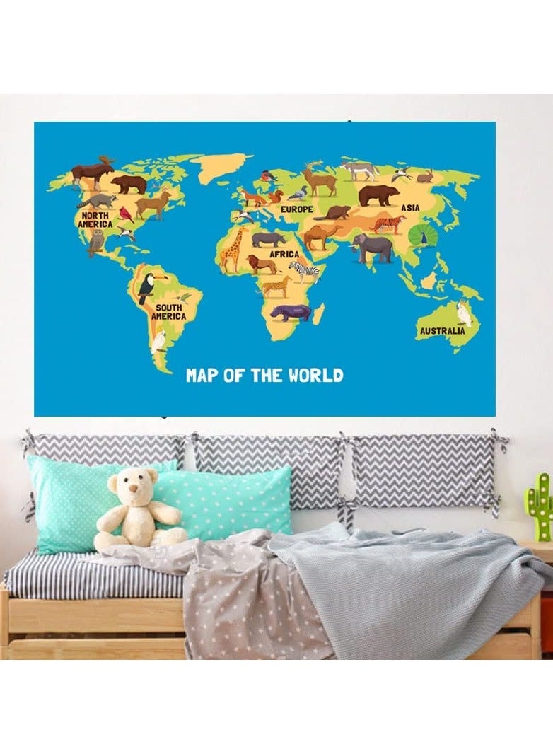 UP TO DATE A colorful cartoon map for children in the school and nursery printed with high quality on luxurious paper - Image 2